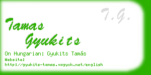 tamas gyukits business card